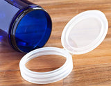 Plastic Jar in Cobalt Blue with Natural Clear Flip Top Cap - 8 oz / 240 ml