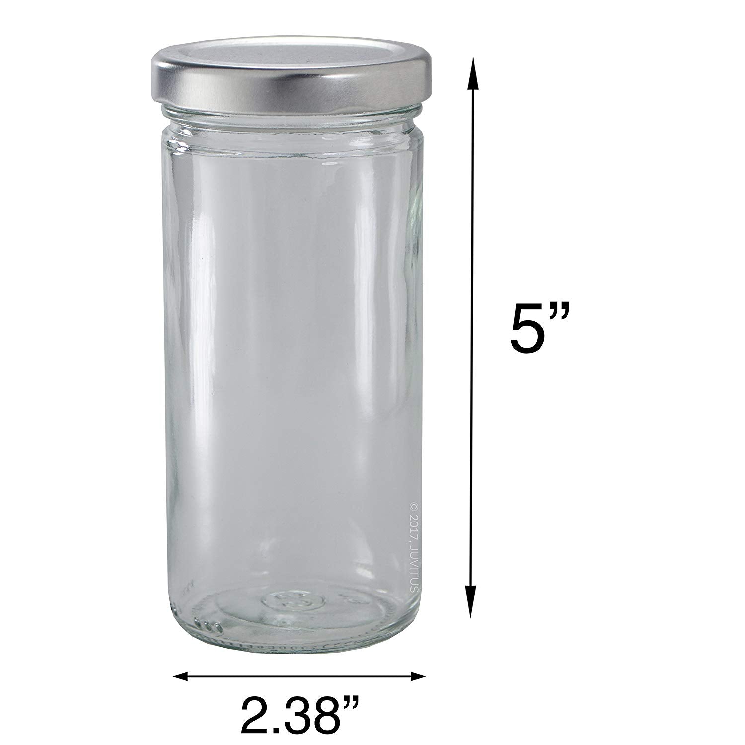 6 oz Clear Glass Paragon Jars (Bulk), Caps NOT Included