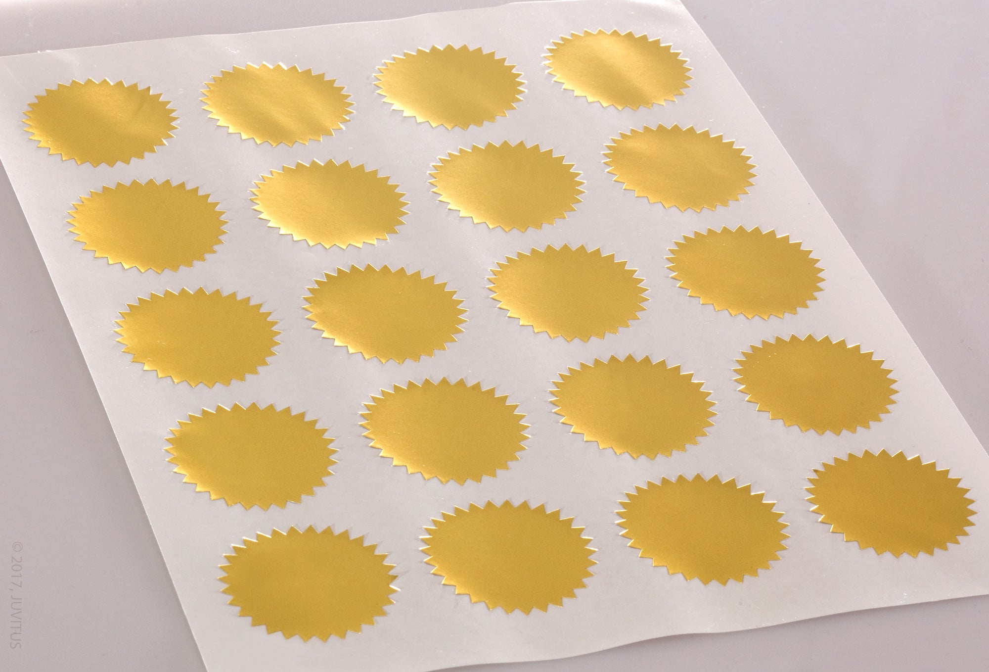 1.75 Bright Shiny Gold Foil Circle Labels