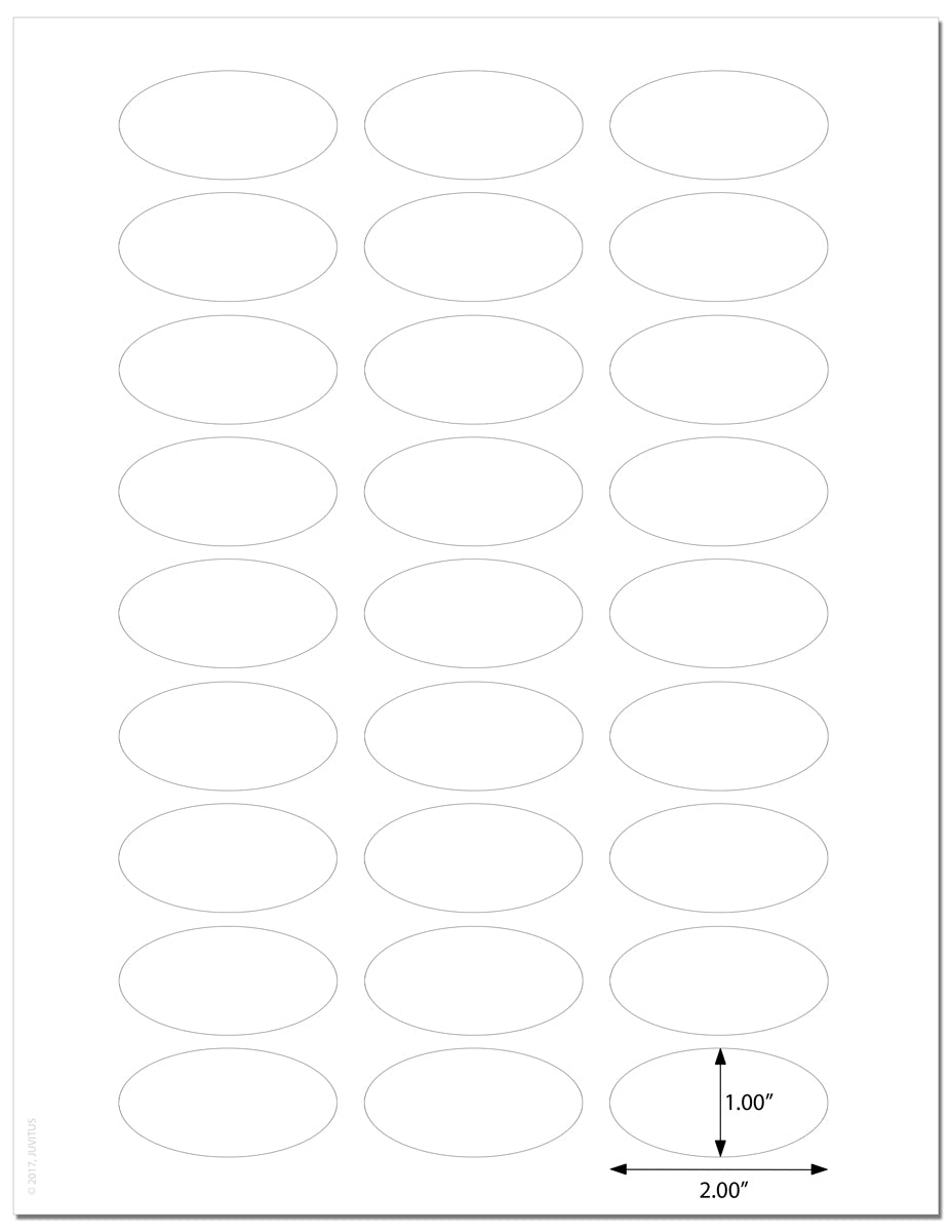 waterproof-white-matte-2-x-1-inch-oval-labels-for-laser-printer-with-template-and-printing-instructions-5-sheets-135-labels-jv21 for Free Printable Printable Oval Template Waterproof White Matte 2 x 1 Inch Oval Labels for Laser Printer with Template and Printing Instructions, 5 Sheets, 135 Labels (JV21) for Free Printable Printable Oval Template