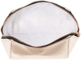 Rose Gold Metallic Cosmetic, Makeup, or Toiletry Bag Pouch for Travel and Organization - Made of Premium Vegan Leather