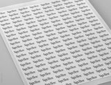 Waterproof White Matte 1" x 0.5" Square Corner Rectangle Labels for Laser Printer with Template and Printing Instructions, 5 Sheets,  800 Labels (RG15)