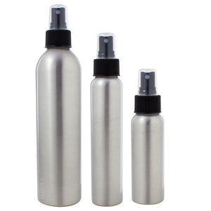 Aluminum Empty Refillable Fine Mist Spray Bottle Set - JUVITUS