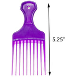 Classic Purple Professional Hair Pick Comb (10 Pack)