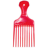Classic Red Professional Hair Pick Comb (10 Pack)