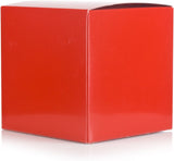 Square High Gloss Red Gift Boxes- 4" x 4" X 4" (12 Pack)