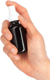Black Glass Luxury Boston Round Bottle with White Treatment Pump (12 Pack)
