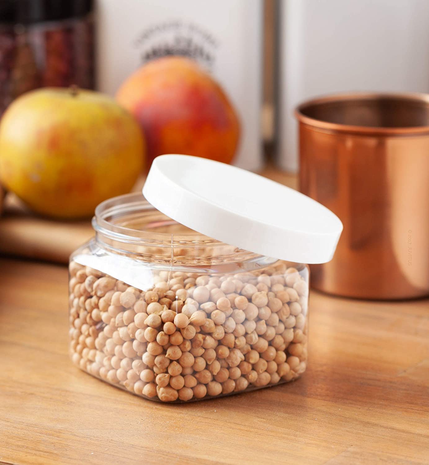 Clear Glass Jar with Cork Top, 16 oz | Sustainable Packaging