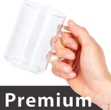 12 oz Premium Borosilicate Glass Coffee Tea Beverage Mug With Handle