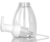 Clear Plastic Foaming Bottle with White Foam Pump Dispenser - 8.3 oz / 250 ml - JUVITUS