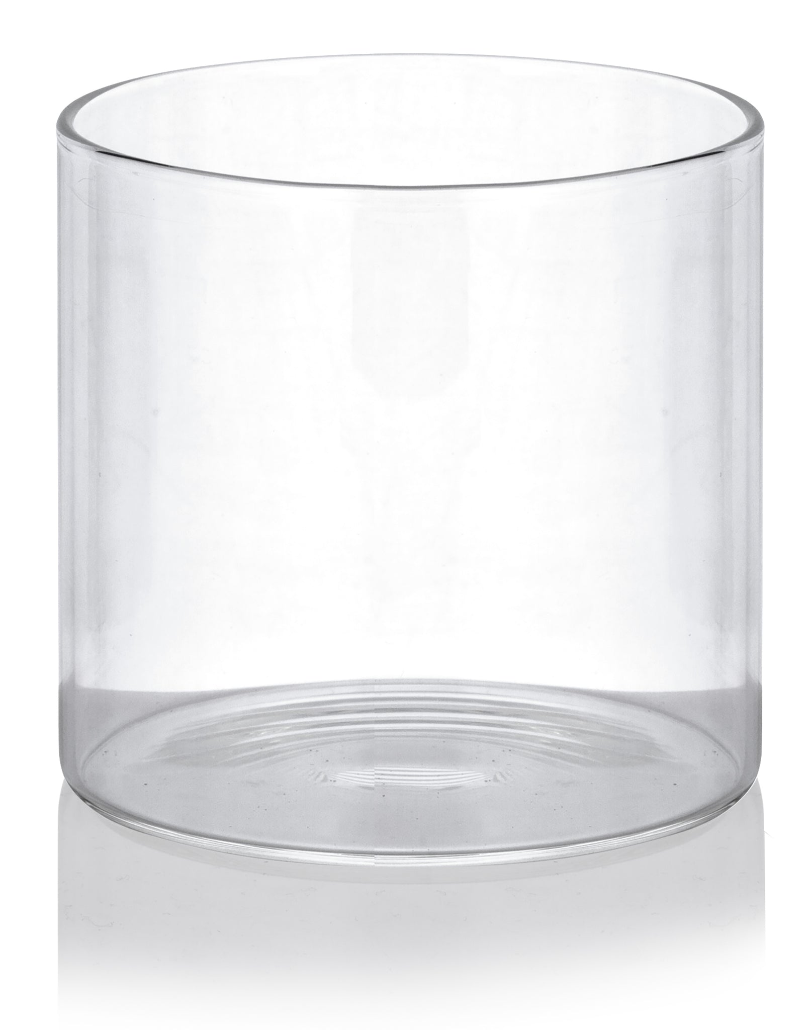 16 oz Premium Borosilicate Clear Glass Drinking Cup (6 Pack)