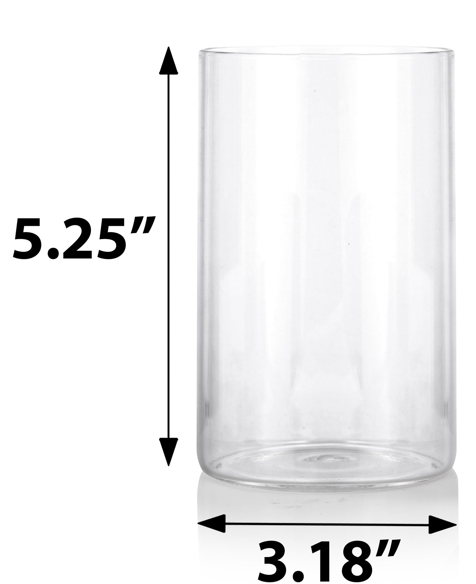 4 oz Premium Borosilicate Clear Glass Drinking Cup (6 Pack)