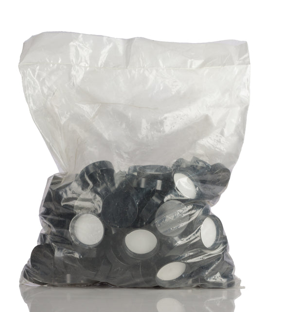 Black Phenolic Lid Bag of 144 Neck Size 40-400
