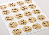 Textured Brown Kraft 1.75 Inch Diameter Circle Labels with Template and Printing Instructions, 5 Sheets, 100 Labels (BK17)