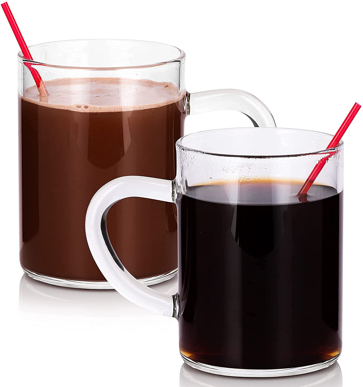 Borosilicate Glass Coffee Mug With Color Handle - Buy Wide Mouth Mocha Hot  Beverage Mugs,Borosilicate Glass Cups With Color Handle,Pyrex Glass Coffee