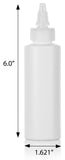 White Refillable Plastic Cylinder Squeeze Bottle with Twist Top Spout (12 Pack)