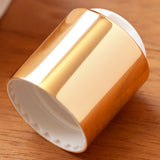 8 oz White Plastic PET Cylinder Bottle with Gold Lotion Pump, Gold Fine Mist Sprayer, Gold Disc Cap Set