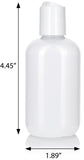Clear Natural Squeeze LDPE Plastic Bottle with White Disc Cap (12 Pack)