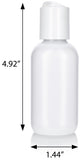 Clear Natural Squeeze LDPE Plastic Bottle with White Disc Cap (12 Pack)