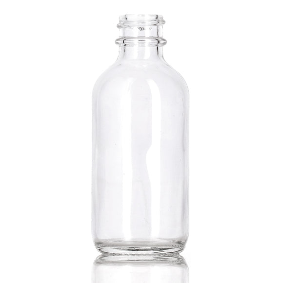 Clear Glass Boston Round Bottle 2 oz (Pack of 50)
