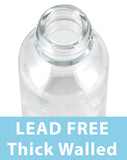 Clear Glass Boston Round Bottle with White Top Graduated Dropper (12 Pack)