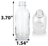 Clear Glass Boston Round Bottle 2 oz (Pack of 50)