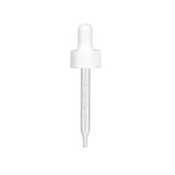 Opal Glass Boston Round Bottle with White Top Graduated Measurement Glass Dropper (12 Pack)