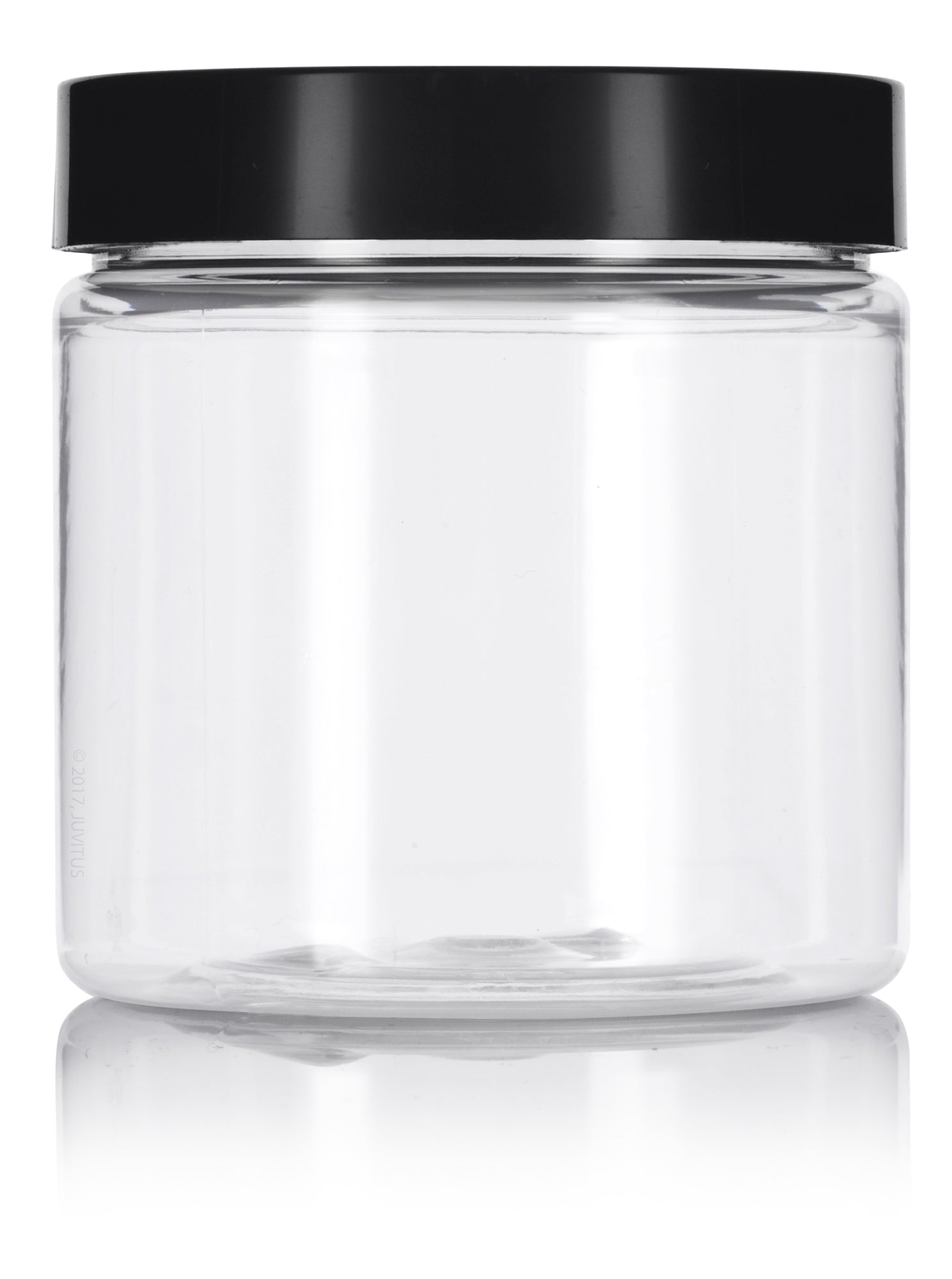 Clear Plastic Storage Jars 6oz (12 Pack) - Air Tight Container