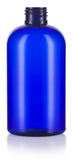 Cobalt Blue Plastic Boston Round Bottle with White Disc Cap (12 Pack) - JUVITUS