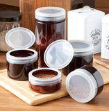 4 oz Amber Plastic Extra Low Profile Jar with Clear Flip Top Cap (12 Pack)
