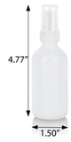 Opal White Glass Boston Round Bottle with White Treatment Pump  (12 Pack)