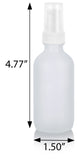 Frosted Clear Glass Boston Round Bottle with White Treatment Pump (12 Pack)