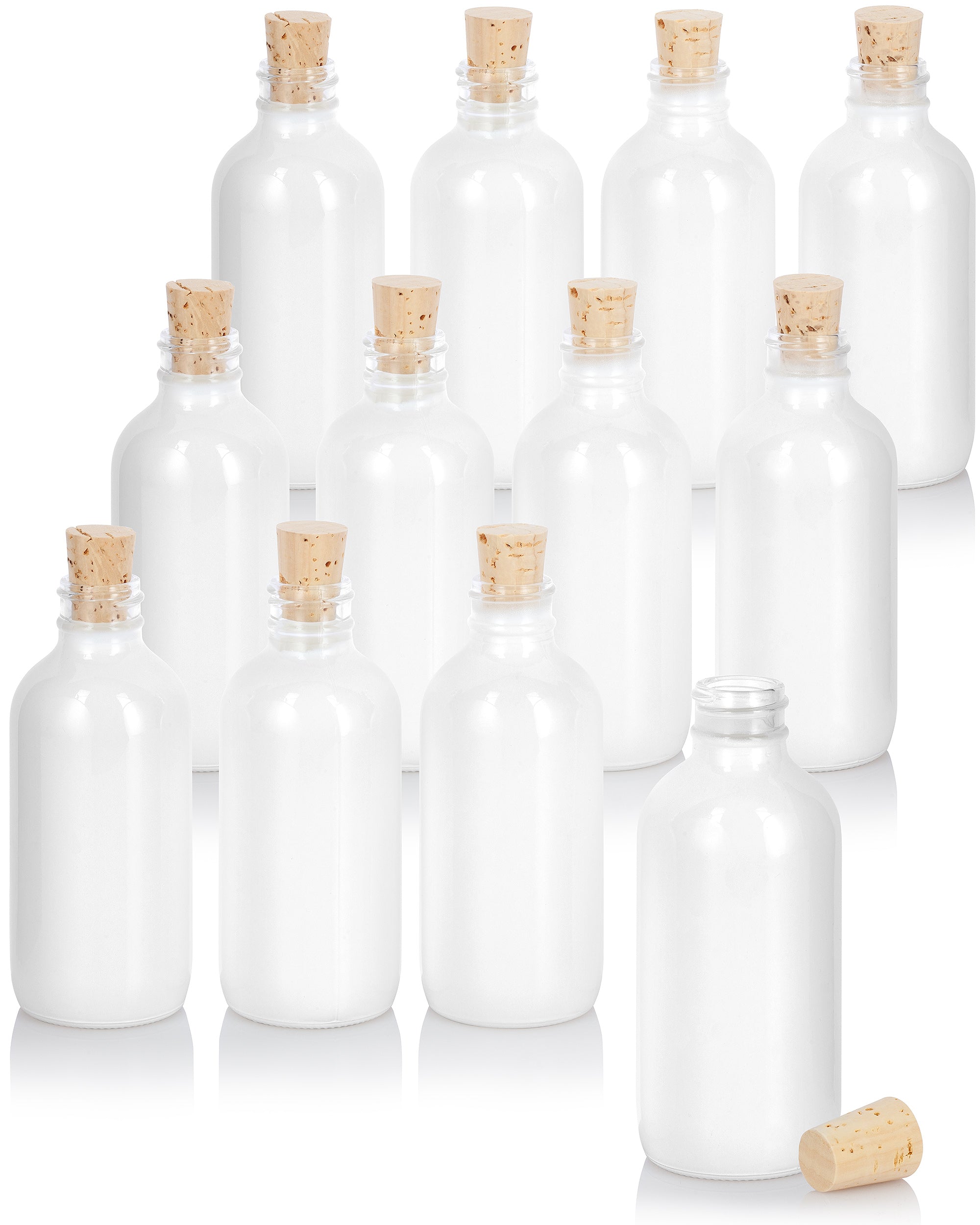 12-Pack 17 oz. Round Glass Bottles with Swing Top Stoppers, Bottle Bru