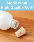 4 oz / 120 ml High Shine Gloss White Glass Boston Round Bottle with Cork Stopper Closure