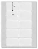 Waterproof White Matte 3" x 2" Rectangle Labels for Laser Printers with Downloadable Template and Printing Instructions, 5 Sheets, 50 Labels (R32)