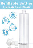 Clear 12 oz / 354 ml Professional Cylinder PET Plastic Bottles (BPA Free) with White Trigger Spray