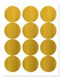 Shiny Gold Foil 2.5 Inch Diameter Circle Labels for Laser Printers with Template and Printing Instructions, 5 Sheets,  60 Labels (GF25)