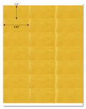 Shiny Gold Foil 2.83" x 1.5" Rectangle Labels for Laser Printers with Downloadable Template and Printing Instructions,  5 Sheets, 105 Labels (GF28)