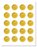 Gold Foil 1.5 Inch Circle Perforated Center Seal Labels for Laser Printers with Downloadable Template and Printing Instructions, 5 Sheets, 100 Labels (GD15)
