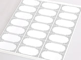 Waterproof White Matte 2.83" x 1.5" Rectangle Labels for Laser Printers with Downloadable Template and Printing Instructions, 5 Sheet, 105 Labels (W28)