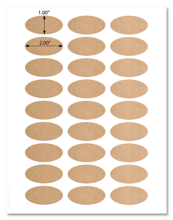Kraft Sticker Paper (100 Sheets, 8.5 x 11) - Brown Printer Paper with  Adhesive, Printable Kraft Labels, Brown Textured Labels, Custom Printable