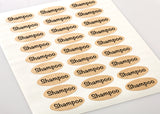 Textured Brown Kraft 2 x 1 Inch Oval Labels with Downloadable Template and Printing Instructions, 5 Sheets, 135 Labels (OB21)