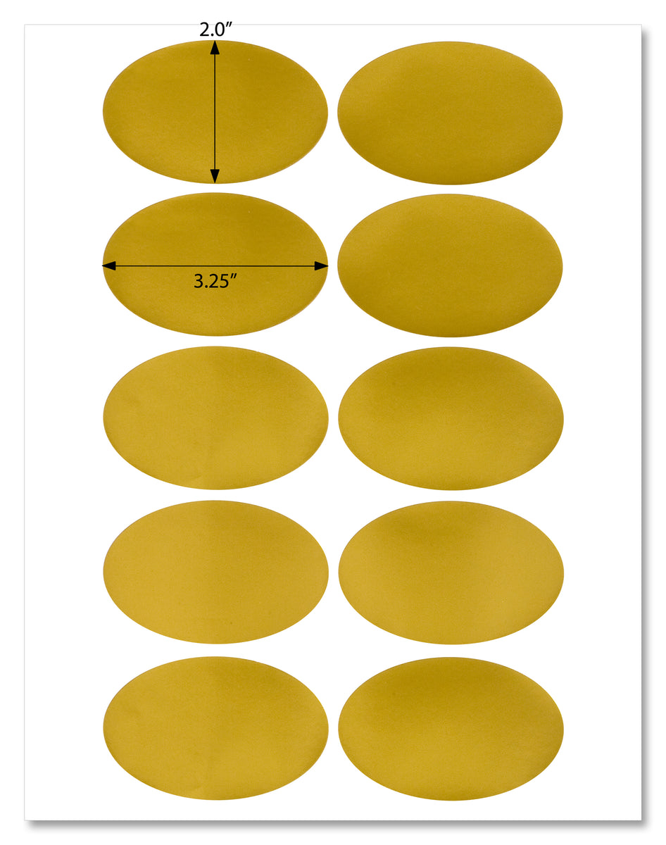 Shiny Gold Foil Oval Labels 3 25 X 2 For Laser Printers With shiny-gold-foil-oval-labels-3-25-x-2-for-laser-printers-with