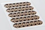 Textured Brown Kraft Decorative Wrap Around Labels, 7.5 x 1.75 Inches, for Inkjet and Laser Printers with Template and Printing Instructions, 5 Sheets, 25 Labels (DW75)