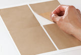 Textured Brown Kraft Rectangle Labels, 4 x 5 Inches, with Template and Printing Instructions, 5 Sheets, 20 Labels (BKR45)