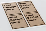 Textured Brown Kraft Rectangle Labels, 4 x 5 Inches, with Template and Printing Instructions, 5 Sheets, 20 Labels (BKR45)