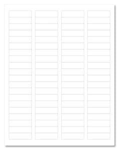 Clear Gloss Return Address Labels, 1.75" x 0.5" Rectangle Shape, for Laser Printers with Template and Printing Instructions, 5 Sheets, 400 Labels (R175)
