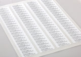 Waterproof White Matte Return Address Labels, 1.75" x 0.5" Rectangle Shape, for Laser Printers with Template and Printing Instructions, 5 Sheets, 400 Labels (WP17)