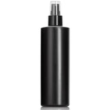 Black Plastic HDPE Cylinder Squeeze Bottle with Black Treatment Pump (12 Pack)