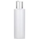 6 oz / 180 ml Natural Clear HDPE Plastic (BPA Free) Squeeze Bottle with Silver Disc Cap